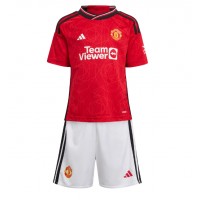 Fotballdrakt Barn Manchester United Antony #21 Hjemmedraktsett 2023-24 Kortermet (+ Korte bukser)